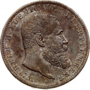 Germany Württemberg 5 Mark 1900 F