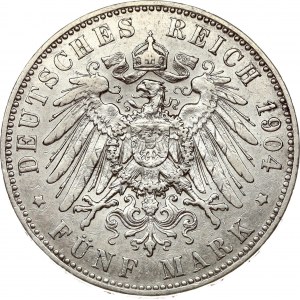 Prussia 5 Mark 1904 A