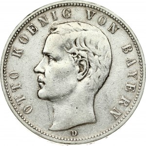 Bavaria 5 Mark 1904 D