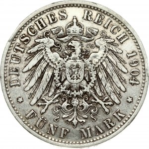 Bavaria 5 Mark 1904 D