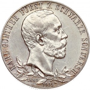 Germany Schwarzburg-Sondershausen 2 Mark 1905 A Silver Jubilee