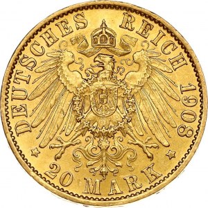 Prussia 20 Mark 1908 A