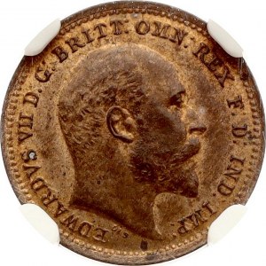 Great Britain 1/3 Farthing 1902 NGC MS 64 RB