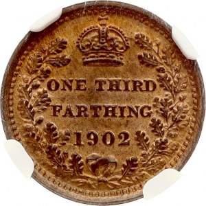 Great Britain 1/3 Farthing 1902 NGC MS 64 RB