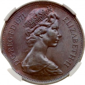 Great Britain 2 New Pence 1971 NGC MS 65 BN MINT ERROR