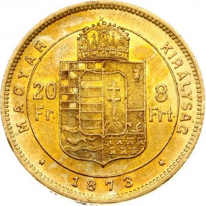 Hungary 20 Francs / 8 Forint 1873 KB