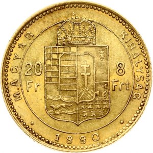 Hungary 20 Francs / 8 Forint 1880 KB