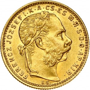 Hungary 20 Francs / 8 Forint 1888 KB