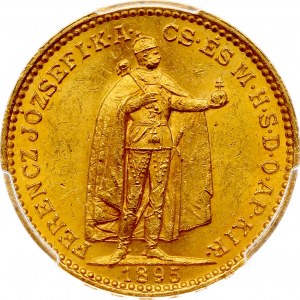Hungary 20 Korona 1895 KB PCGS MS 62