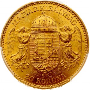 Hungary 20 Korona 1895 KB PCGS MS 62