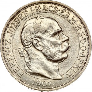 Hungary 5 Korona 1907 Coronation