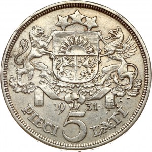 Latvia 5 Lati 1931
