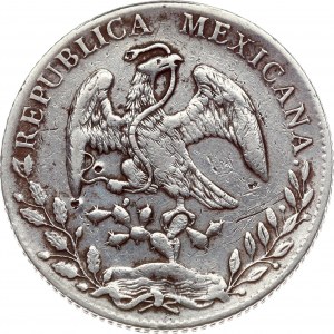 Mexico 8 Reales 1893 Go RS Countermarked