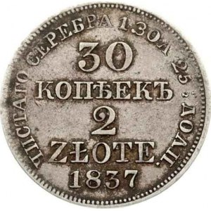 30 kopiejek - 2 złote 1837 MW