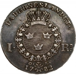 Sweden 1 Riksdaler 1782 OL