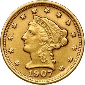 USA 2½ Dollars 1907 'Coronet Head - Quarter Eagle'