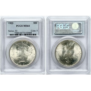 USA Peace Dollar 1923 PCGS MS 64
