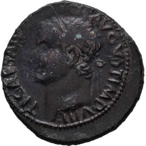 Tiberius, 14 - 37, AE As, Rv:PONTIF.MAXIM.TRIBVN.POTEST.XXXVII.S.C.,
