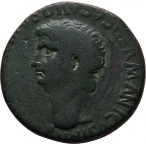 Nero Claudius Drusus - pamětní ražba za Claudia, AE Sestercius, Rv:TI.CLAVDIVS.CAESAR.AVG.P.M.TR.P