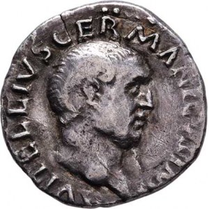 Vitelius, duben - prosinec 69, AR Denár, Rv:CONCORDIA.P.R., sed.Concordia, RIC.66,