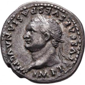 Titus, 79 - 81, AR Denár, Rv:TR.P.VIIII.IMP.XIIII.COS.VII.P.P.,