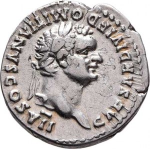 Domitianus - jako césar za Tita, 79 - 81, AR Denár, Rv:PRINCEPS.IVVENTVTIS., oltář, RIC.50,