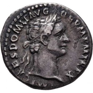 Domitianus, 81 - 96, AR Denár, Rv:IMP.XXI.COS.XV.CENS.P.P.P., stojící
