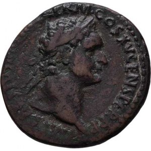 Domitianus, 81 - 96, AE As, Rv:MONETA.AVGVSTI.S.C., stojící Moneta,