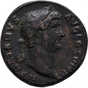 Hadrianus, 117 - 138, AE Sestercius, Rv:AEQVITAS.AVG.S.C., stojící