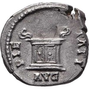 Sabina - manželka Hadriana - posmrtná ražba, AR Denár, Rv:PIETATI.AVG., oltář, S.1103, RIC.422a