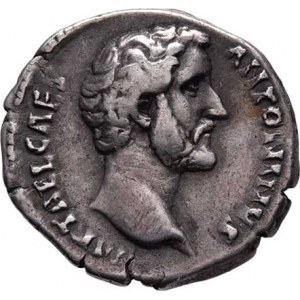 Antoninus Pius - jako césar, únor - červenec 138, AR Denár, Rv:TRIB.POT.COS., stojící Pietas zlev