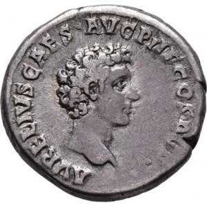 Antoninus Pius a Marcus Aurelius - společná ražba, AR Denár, Rv:AVRELIUS.CAES.AVG.PII.F.COS.DES.,