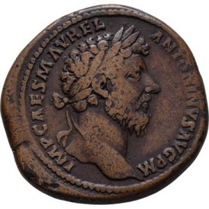 Marcus Aurelius, 161 - 180, AE Sestercius, Rv:SALVTI.AVGVSTOR.TR.P.XVII.COS.III.