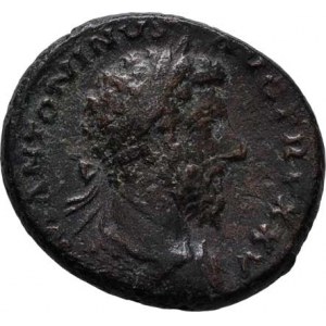 Marcus Aurelius, 161 - 180, AE As, Rv:COS.III.S.C., Minerva kráčející doprava,