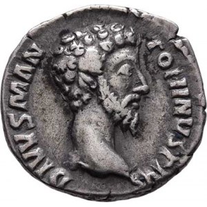Marcus Aurelius - posmrtná ražba za Commoda, AR Denár, Rv:CONSECRATIO., orel na oltáři, RIC.272,