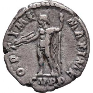 Commodus, 177 - 192, AR Denár, Rv:OPTIME.MAXIME.C.V.P.P., stoj. Jupiter,