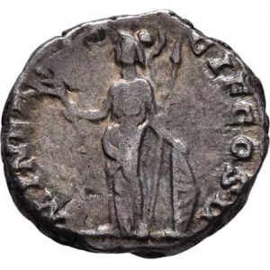 Clodius Albinus - jako césar 193 - 195, AR Denár, Rv:MINER.PACIF.COS.II., stojící Minerva,