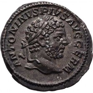 Caracalla, 198 - 217, AR Denár, Rv:P.M.TR.P.XVII.COS.IIII.P.P., císař