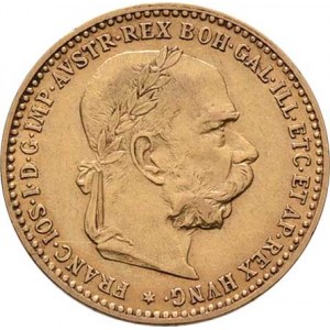František Josef I., 1848 - 1916, 10 Koruna 1897, 3.378g, nep.hr., nep.rysky, pěkná