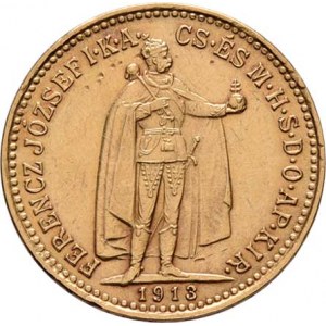 František Josef I., 1848 - 1916, 10 Koruna 1913 KB, 3.367g, nep.hr., nep.rysky,