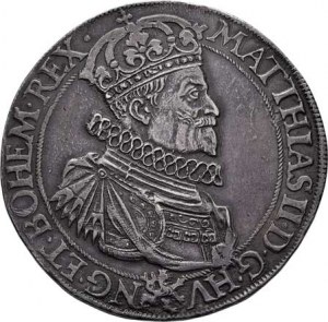 Matyáš II., 1612 - 1619, Tolar 1612, Praha-Hübmer, J.14, MKČ.500, 29.057g,