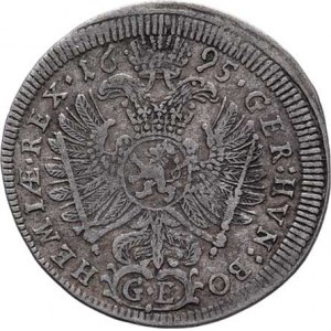 Leopold I., 1657 - 1705, 3 Krejcar 1695 GE, Praha-Egerer, MKČ.1427, Nech.204,