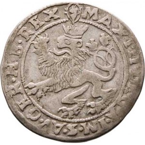 Maxmilian II., 1564 - 1576, Bílý groš (15)76, Jáchymov-Geitzköfler, J.14d,