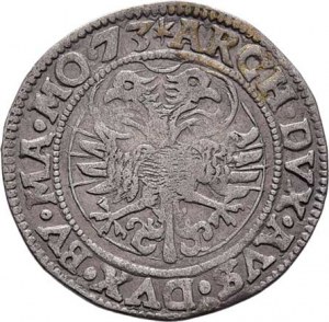 Maxmilian II., 1564 - 1576, Bílý groš (15)73, Č.Budějovice-Gebhart, J.12c,