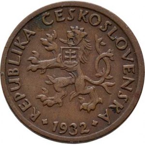 Československo 1918 - 1938, 5 Haléř 1932, KM.6 (CuZn), 1.683g, nep.hr.,