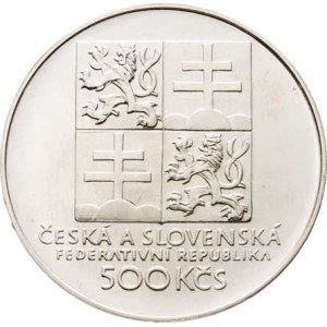 Československo 1990 - 1993, 500 Koruna 1993 - 100 let československého tenisu,