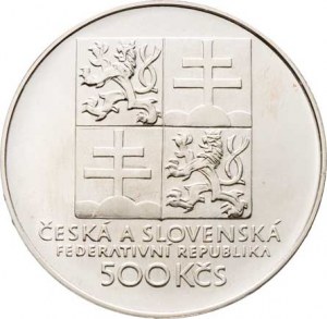 Československo 1990 - 1993, 500 Koruna 1993 - 100 let československého tenisu,