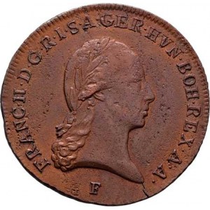 František II., 1792 - 1835, Cu 3 Krejcar 1801 F, Hall, 8.532g, nep.vada mater.,