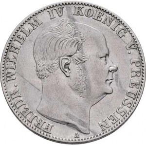 Prusko - král., Friedrich Wilhelm IV., 1840 - 1861, Tolar spolkový výtěžkový 1859 A, KM.472 (Ag900,