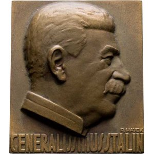 Hájek Robert, 1880 - 1960, Generalissimus Stalin zprava, nápis, b.l. (1949),